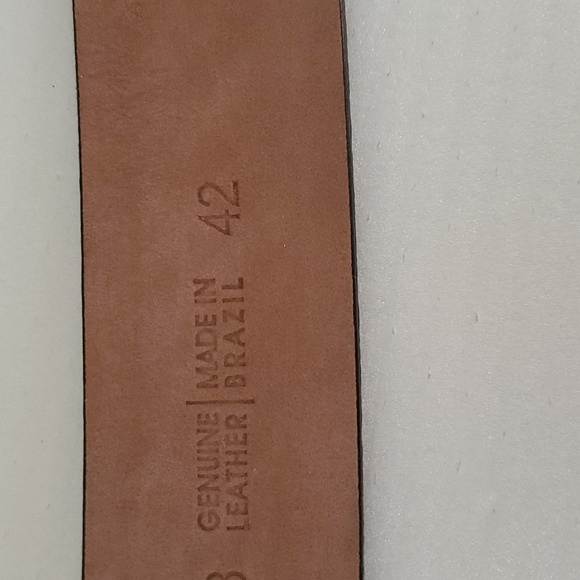 Flag Ltd. Leather Belt Size 42 Brown Belt Made in Brazil - Picture 5 of 8
